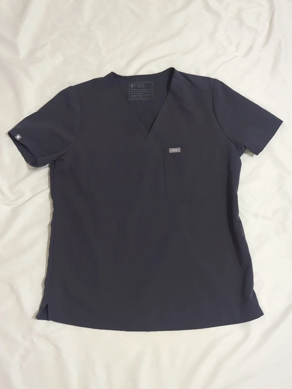 Figs Catarina One-Pocket Scrub Top, Color Gray Size M